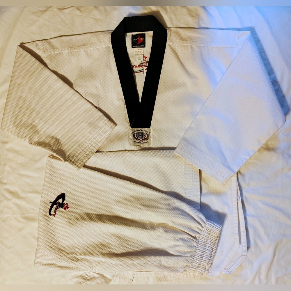 Century Tae Kwon Do White Martial Arts Gi Size Boys XL 14-16 (2, 160) NWOT
